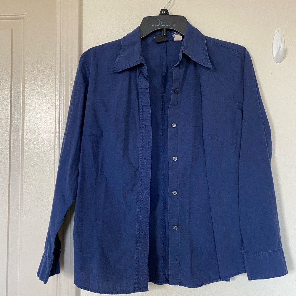 Women’s Blue Button-Up